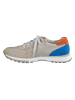Paul Green Leder-Sneakers in Beige/ Blau