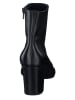 Paul Green Leder-Stiefeletten in Schwarz