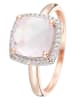 DIAMOND & CO Roségouden ring "Quartissime" met diamanten