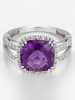DIAMANTA Witgouden ring "Divine Améthyste 10" met diamanten en amethist