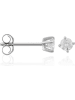 DIAMANTA Witgouden oorstekers "Single diamond 0,20" met diamanten