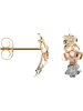 DIAMANTA Gold-Ohrstecker "Ikebana" mit Diamanten