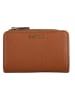 COCCINELLE Skórzany portfel w kolorze jasnobrązowym - 13 x 8 cm