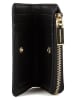 COCCINELLE Leder-Geldbörse in Schwarz - (B)12 x (H)8 cm