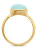 Les Petites Précieuses Pozłacany pierścionek z chalcedonem