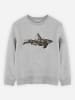WOOOP Sweatshirt "Killer Whale" in Grau