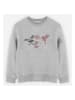WOOOP Sweatshirt "Blossom bird" in Grau