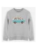 WOOOP Sweatshirt "Blue van" in Grau