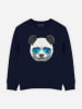 WOOOP Sweatshirt "Panda Sunglasses" in Dunkelblau