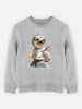 WOOOP Sweatshirt "Karate Sloth" in Grau