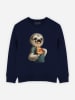 WOOOP Sweatshirt "Sloth eat pizza" in Dunkelblau