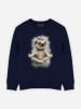 WOOOP Sweatshirt "Sloth Mediatate" in Dunkelblau