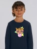 WOOOP Sweatshirt "Bubble Gum Leo" in Dunkelblau