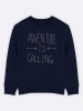 WOOOP Sweatshirt "Adventure is calling" in Dunkelblau