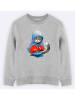 WOOOP Sweatshirt "Boxing Cat Grey" in Grau