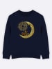 WOOOP Sweatshirt "Moon Travel" in Dunkelblau