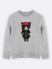 WOOOP Sweatshirt "Pirate Cat" in Grau