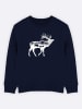 WOOOP Sweatshirt "The elk" in Dunkelblau