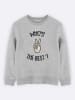 WOOOP Sweatshirt "Who's the best" in Grau