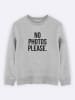 WOOOP Sweatshirt "No photos please" in Grau