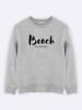 WOOOP Sweatshirt "Beach please" in Grau
