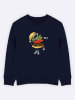 WOOOP Sweatshirt "Burger greeting" in Dunkelblau