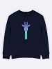 WOOOP Sweatshirt "Giraffe mint" in Dunkelblau