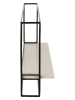 J Line Regał ścienny w kolorze czarno-beżowym - 35 x 65 x 15,5 cm