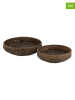 J Line Miski dekoracyjne (2 szt.) w kolorze brązowym