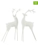 J Line 2er-Set: Dekofiguren in Weiß - (H)27 cm