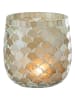 J Line Windlicht "Mosaik" in Hellblau - (H)12,5 x Ø 12 cm