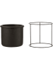J Line Osłonka w kolorze czarnym na doniczkę - wys. 17 x Ø 17 cm