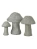 J Line Figurki dekoracyjne (3 szt.) w kolorze szarym