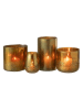 J Line Świecznik w kolorze złotym - wys. 20 x Ø 17 cm