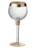 J Line Windlicht in Transparent/ Gold - (H)20 x Ø 9,5 cm