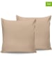 Elizabed 2er-Set: Renforcè-Kissenhüllen in Beige