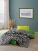 Colourful Cotton Renforcé beddengoedset "Dazzle" wit/groen/zwart