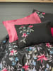 Colourful Cotton Renforcé beddengoedset "Merlin" zwart/roze