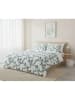 Colourful Cotton Beddengoedset "Nalia" groen/lichtbruin