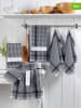 Violeta Home 10-delige set: theedoeken zwart/wit