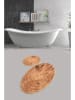 Colourful Cotton 2-delige set: badmatten "Wood" lichtbruin