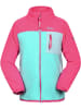 Peek U Fleecejacke "Wave" in Türkis/ Pink