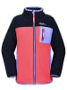 Peek U Fleece vest "Wave" koraalrood/donkerblauw/paars