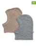 Wheat 2er-Set: Sturmhauben in Grau/ Beige