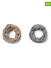 Wheat 2er-Set: Loop-Schals in Grau/ Beige