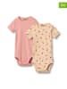Wheat 2-delige set: rompers "Elisa" lichtroze/oranje