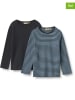 Wheat 2-delige set: longsleeves "Stig" donkerblauw/blauw