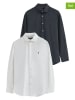 Polo Club Koszule (2 szt.) - Slim fit - w kolorze białym i granatowym