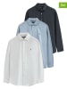 Polo Club 3-delige set: blouses - slim fit - wit/lichtblauw/donkerblauw