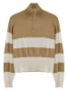 Polo Club Pullover in Hellbraun/ Creme
